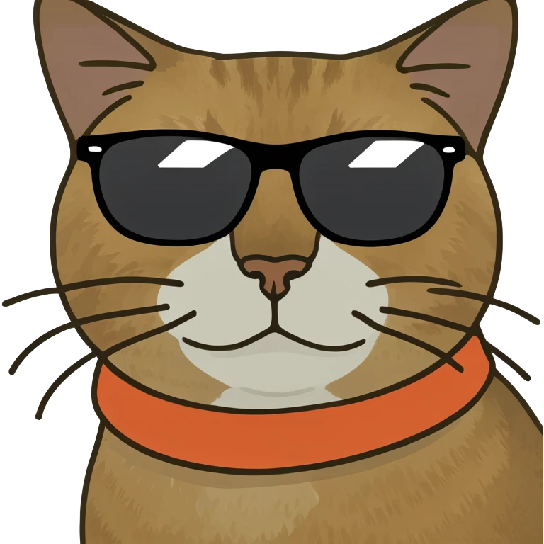 Cat with sunglasses emoji