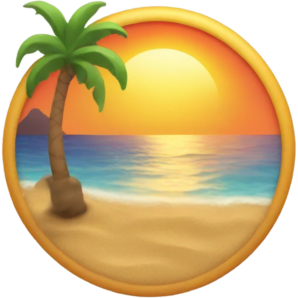 sun set in the beach  emoji