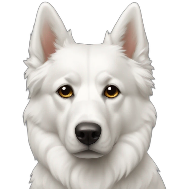 berger suisse blanc triste  emoji