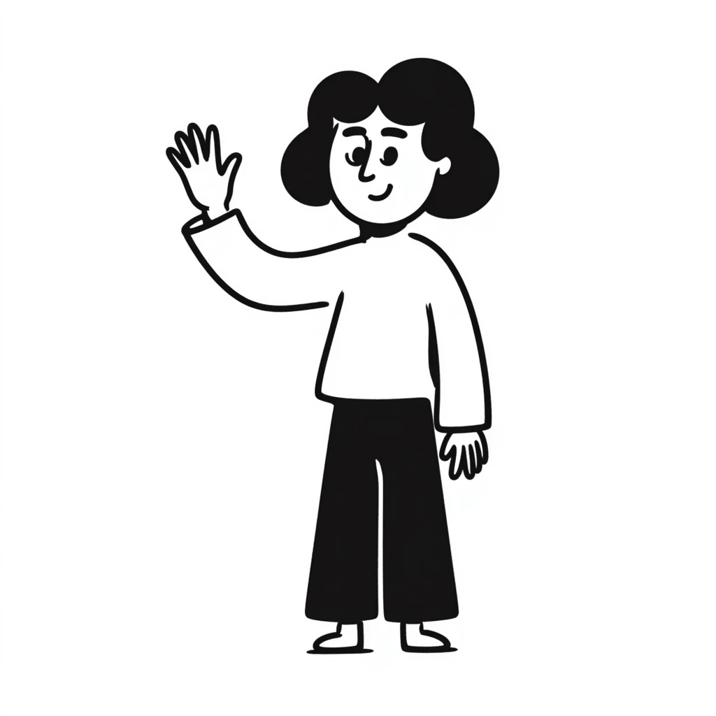 figure with hand up, signaling 'stop' emoji