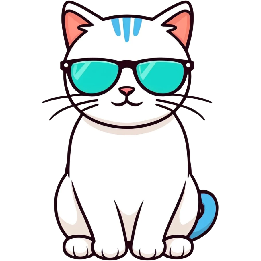 Cat with sunglasses emoji