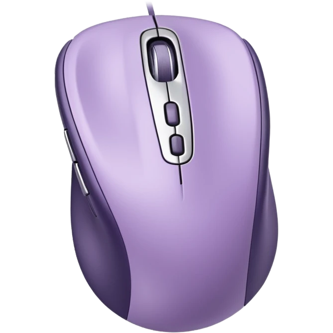 pastel purple computer mouse with white accents  emoji