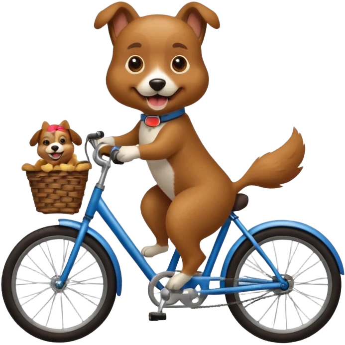 Dog on a bike emoji
