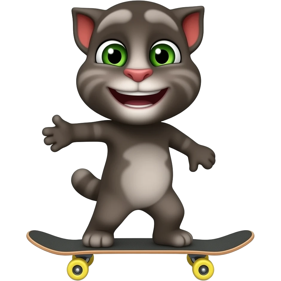 Talking Tom In skateboard emoji