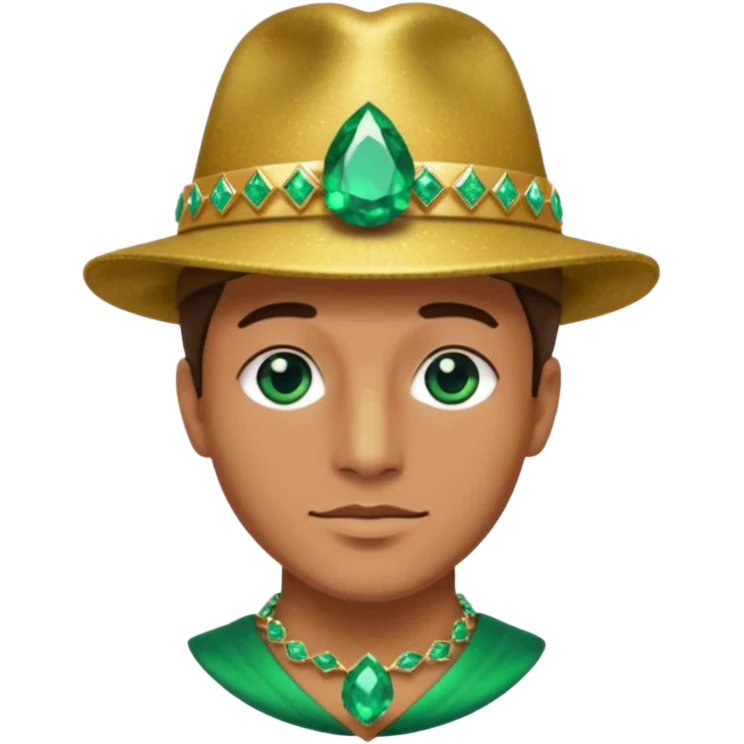 guy with gemstone hat emoji