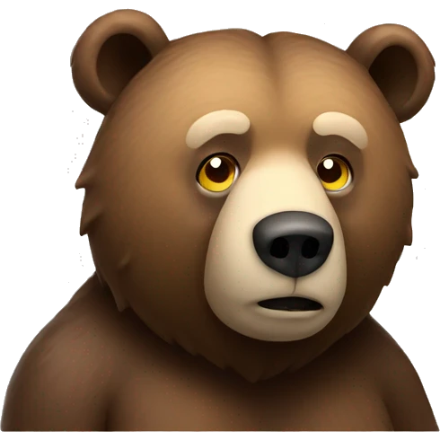 Bear pondering  emoji