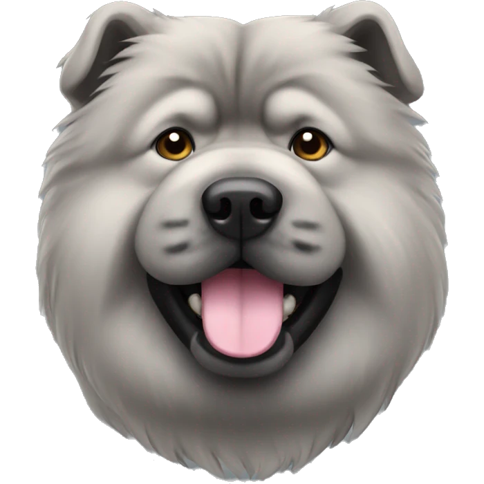 grey chow chow  emoji