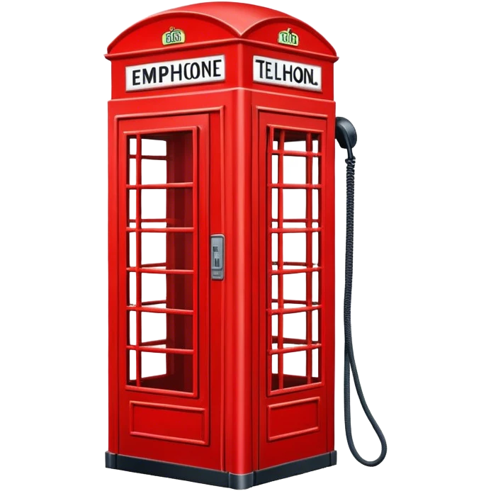 A red phone booth  emoji