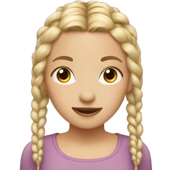 Girl with blone braids emoji