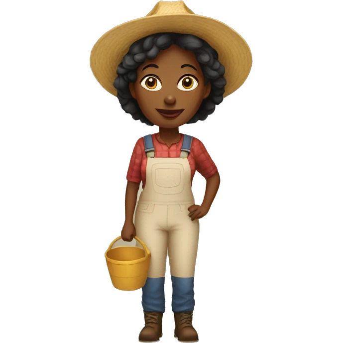 black middle aged small-scale woman farmer emoji