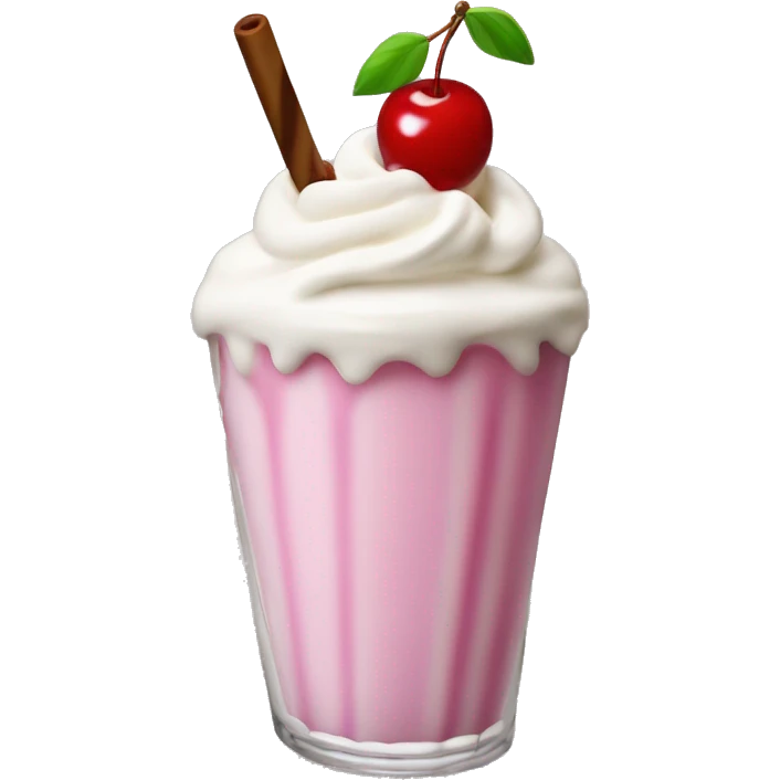 Milkshake with cherry emoji