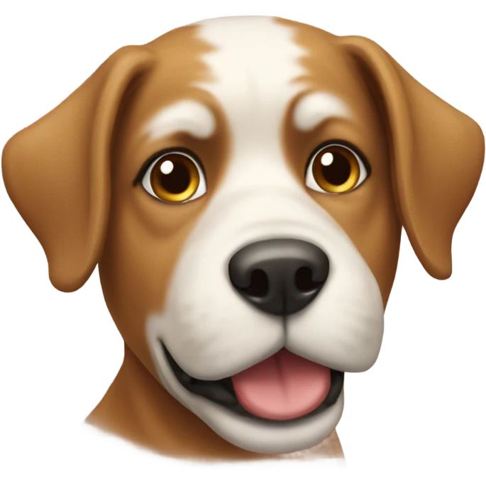 Dog with a blog emoji