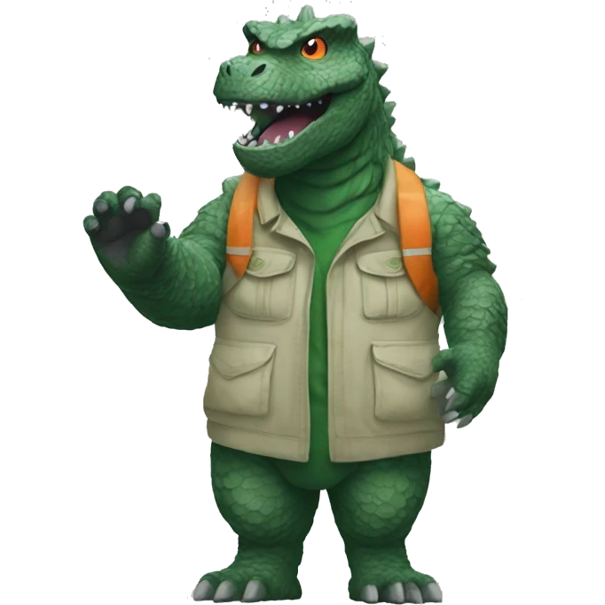 godzilla in gardener clothes emoji