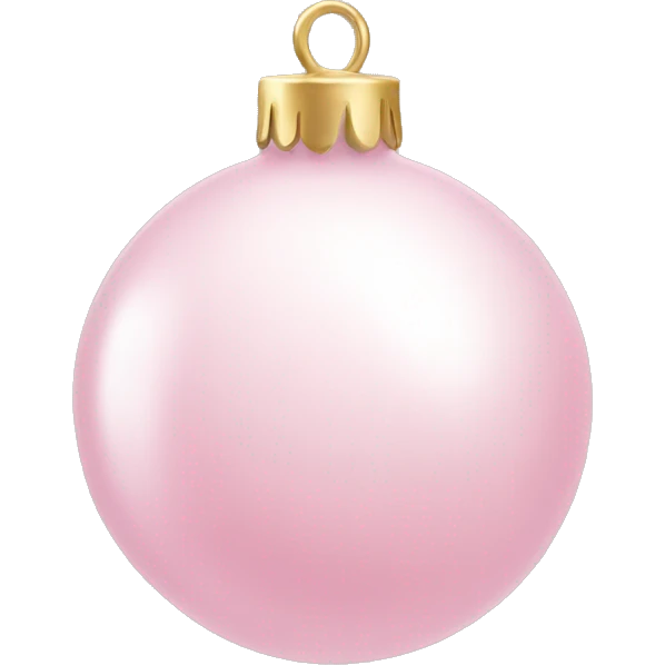 Light Pink Christmas bauble emoji