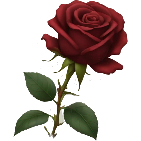 Pretty Dark Red Rose emoji