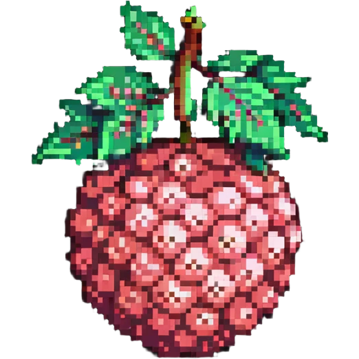 lychee fruit, detailed pixel art emoji