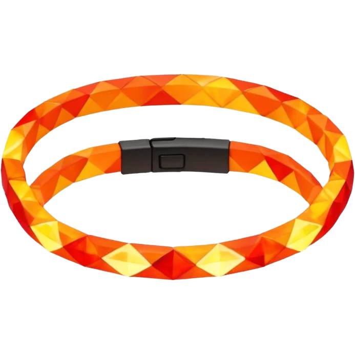 low poly fire bracelet  emoji
