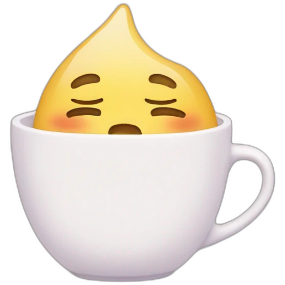 Crying tears sad cute teacup emoji