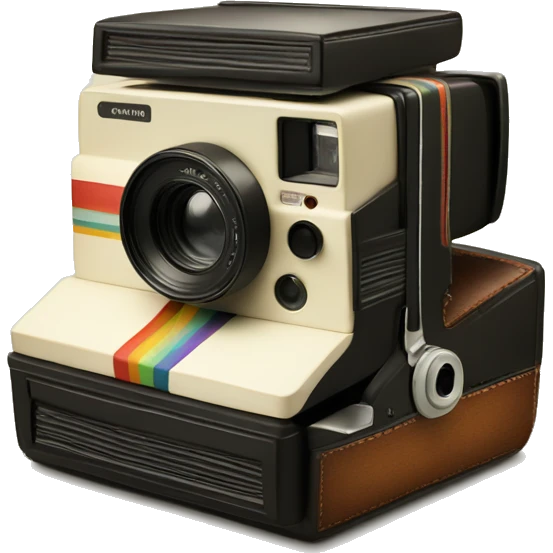 Vintage Polaroid camer emoji