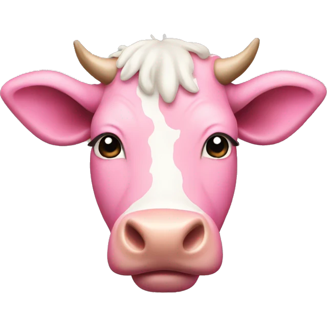 Pink cow emoji