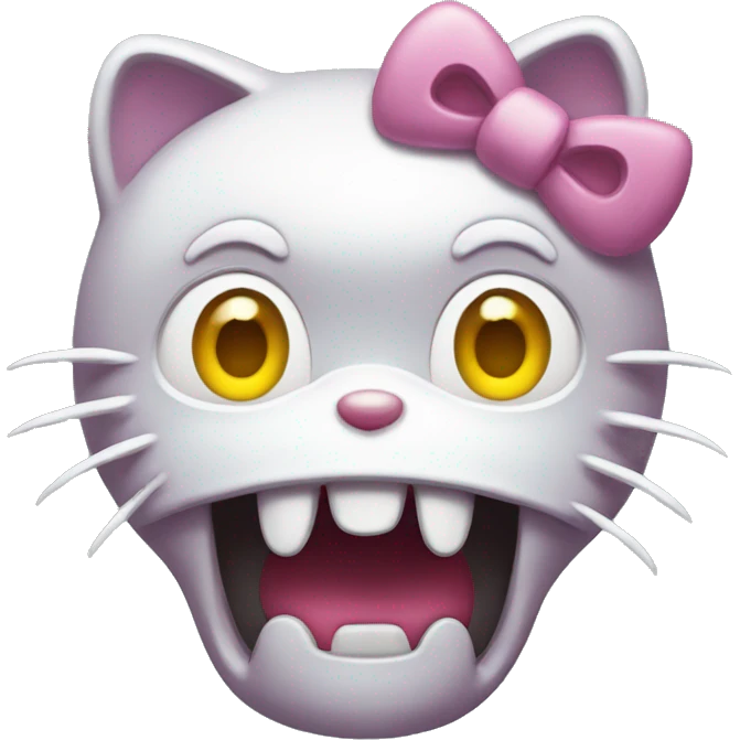 Scary hello kitty emoji