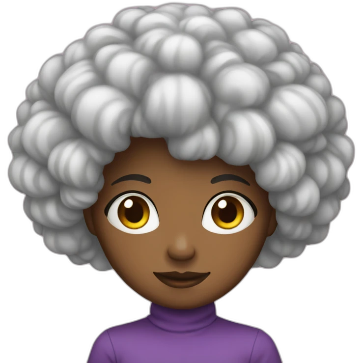 pretty bpy with afro hair emoji