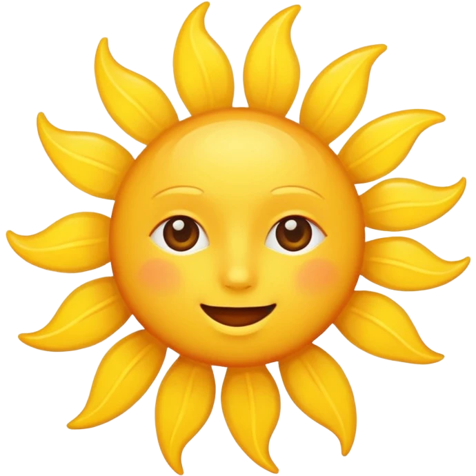 Sun, no face emoji