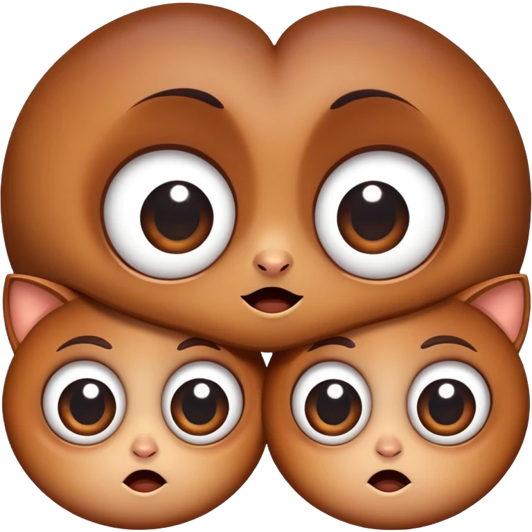 two big eyes side by side, playful and expressive emoji