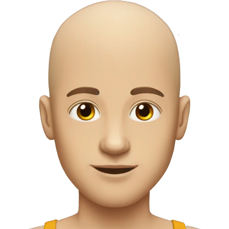 bald young guy skinny emoji