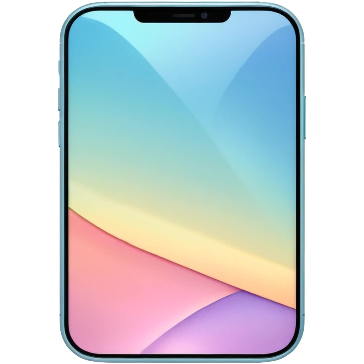 Colorful shiny pastel iPhone emoji