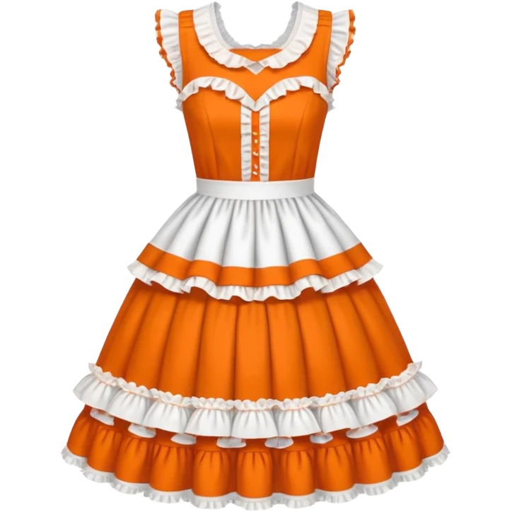 Lolita dress, white and orange emoji