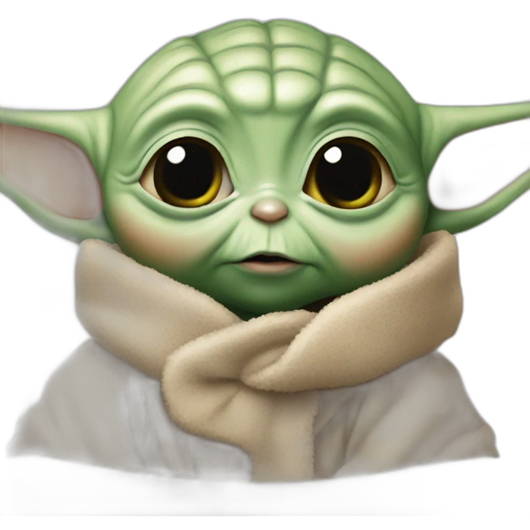 Baby yoda kiss emoji
