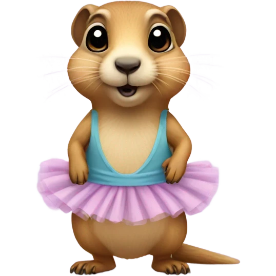 Prairie dog wearing a tutu emoji