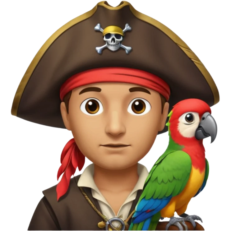 pirate and parrot emoji