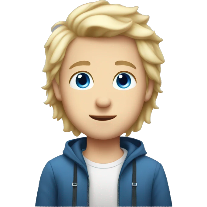 boyfriend blond with blue eyes extra cute emoji