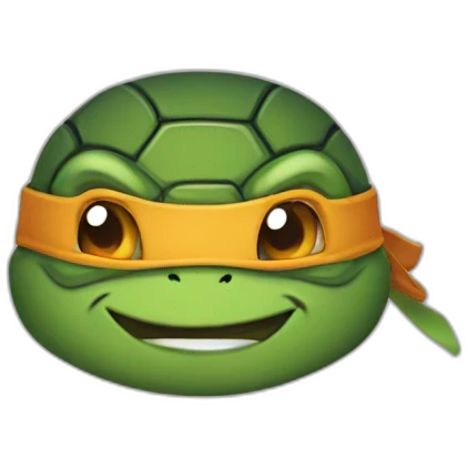 Ninja turtle face emoji