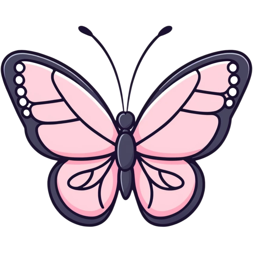 Pink butterfly  emoji