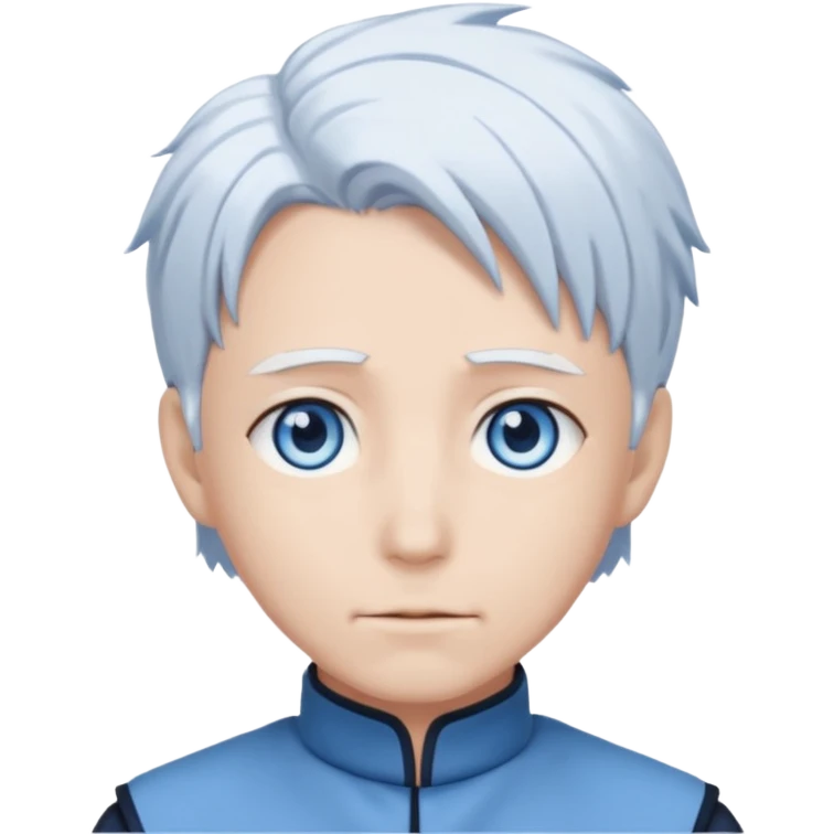 Gojo blue eyes Anime white hair emoji