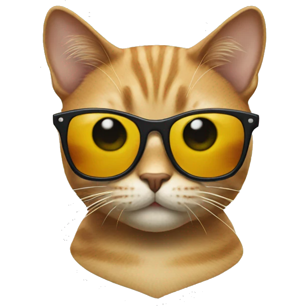 Cat with sunglasses emoji