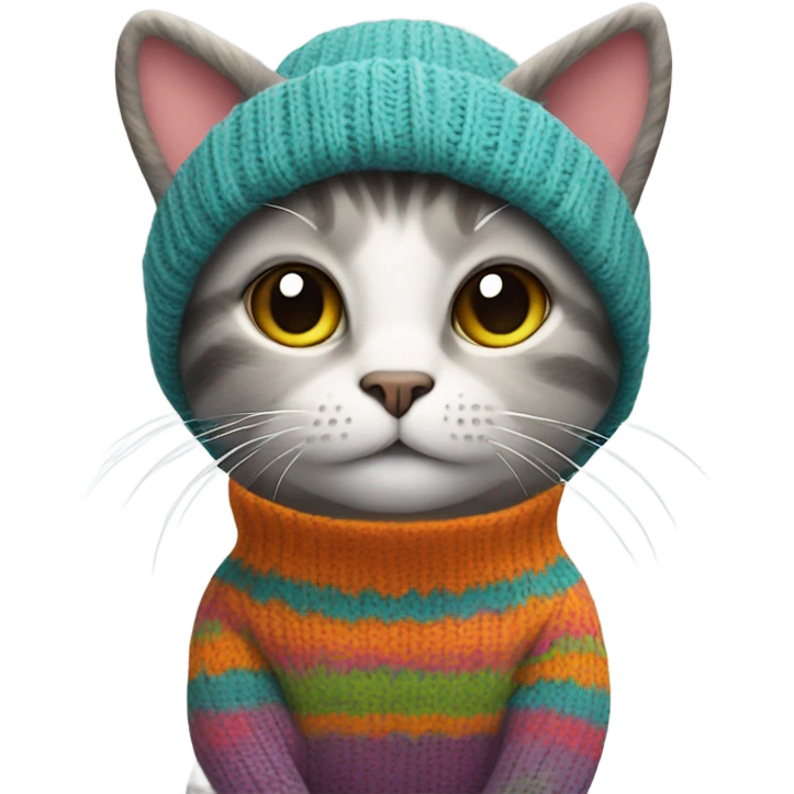 Cat wearing a sweater emoji