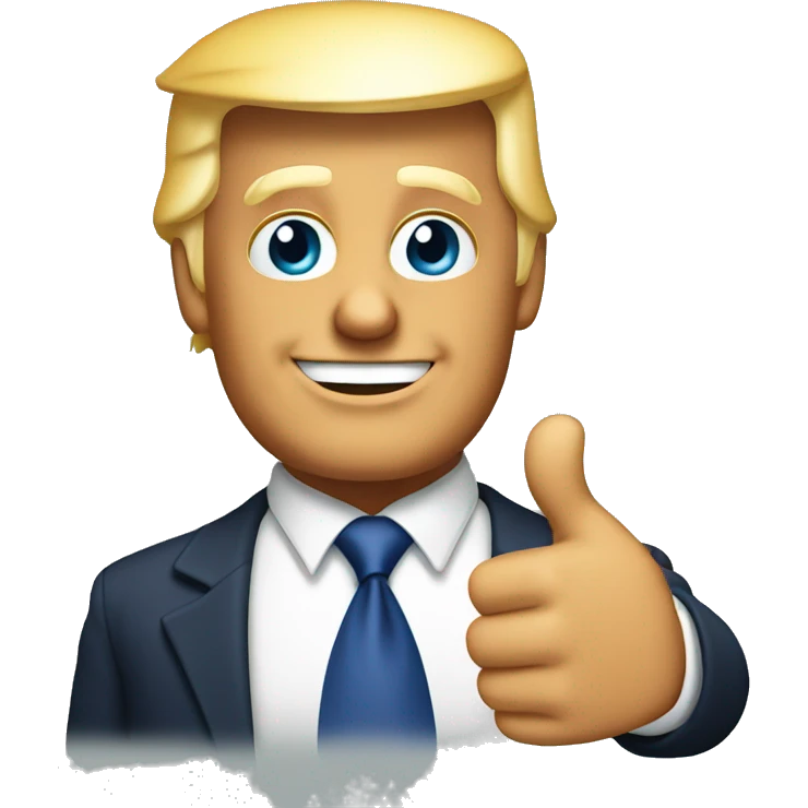 donald trump profile thumbs up emoji