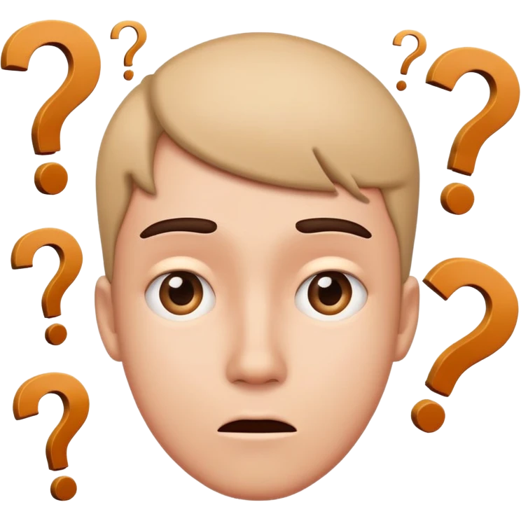 A confused face with question marks around the head emoji