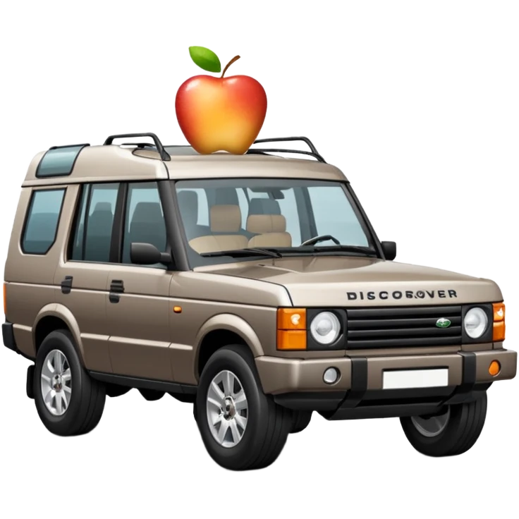 Grey-brown Land Rover Discovery
Apple emoji style. emoji