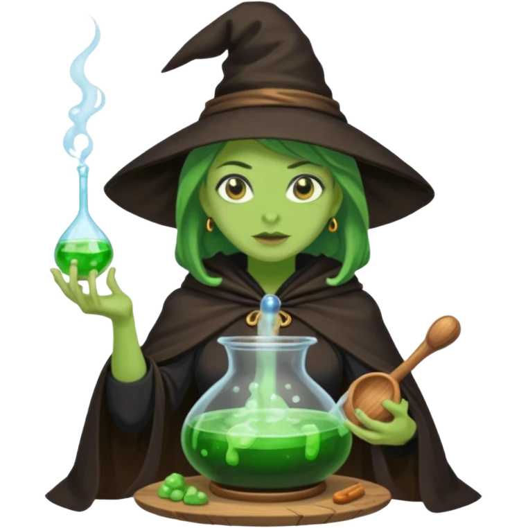 green witch cooking potion emoji