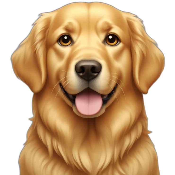 golden retriver dog emoji