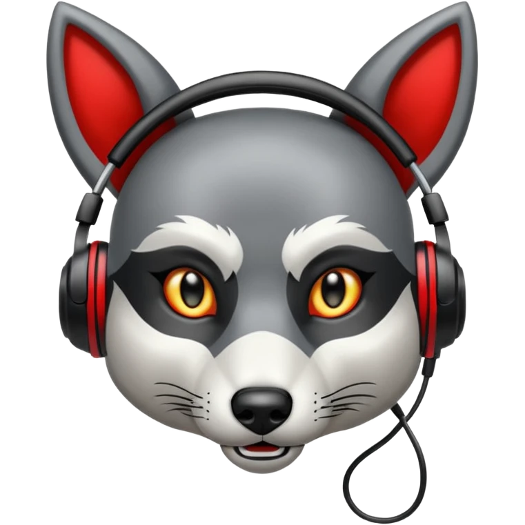 Tráeme una imagen de un lobo enojado estilo gamer emoji