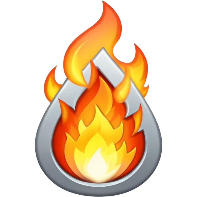 Silver fire  emoji