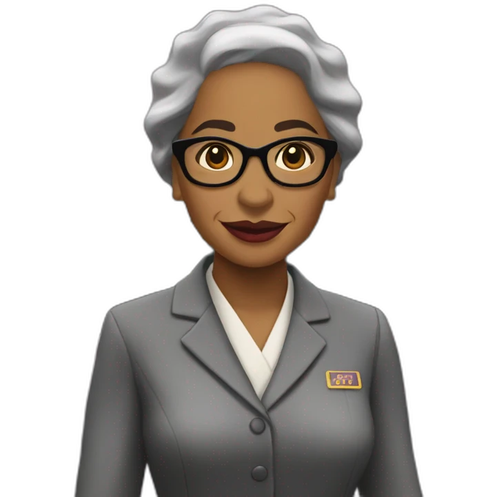 black rosa parks with bus in background emoji