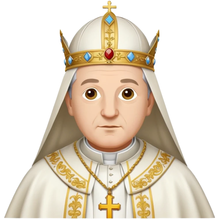 Leo Gorskey as a pope, wearing papal robes and mitre emoji