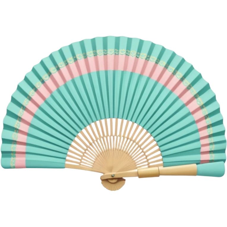 hand held ladies fan with accordian pleats emoji